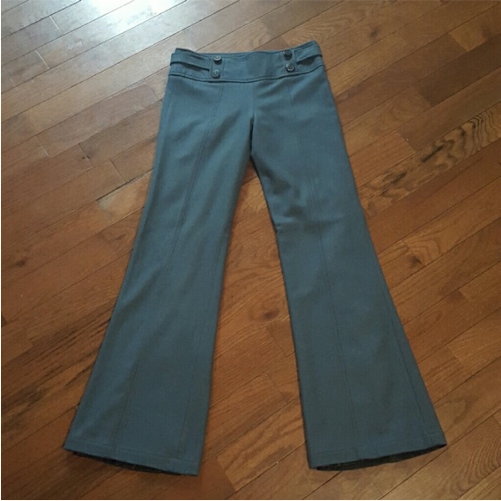 Sanctuary Anthropologie Trousers Womens 28 Wide Leg Wool Blend Dress Pants Teal